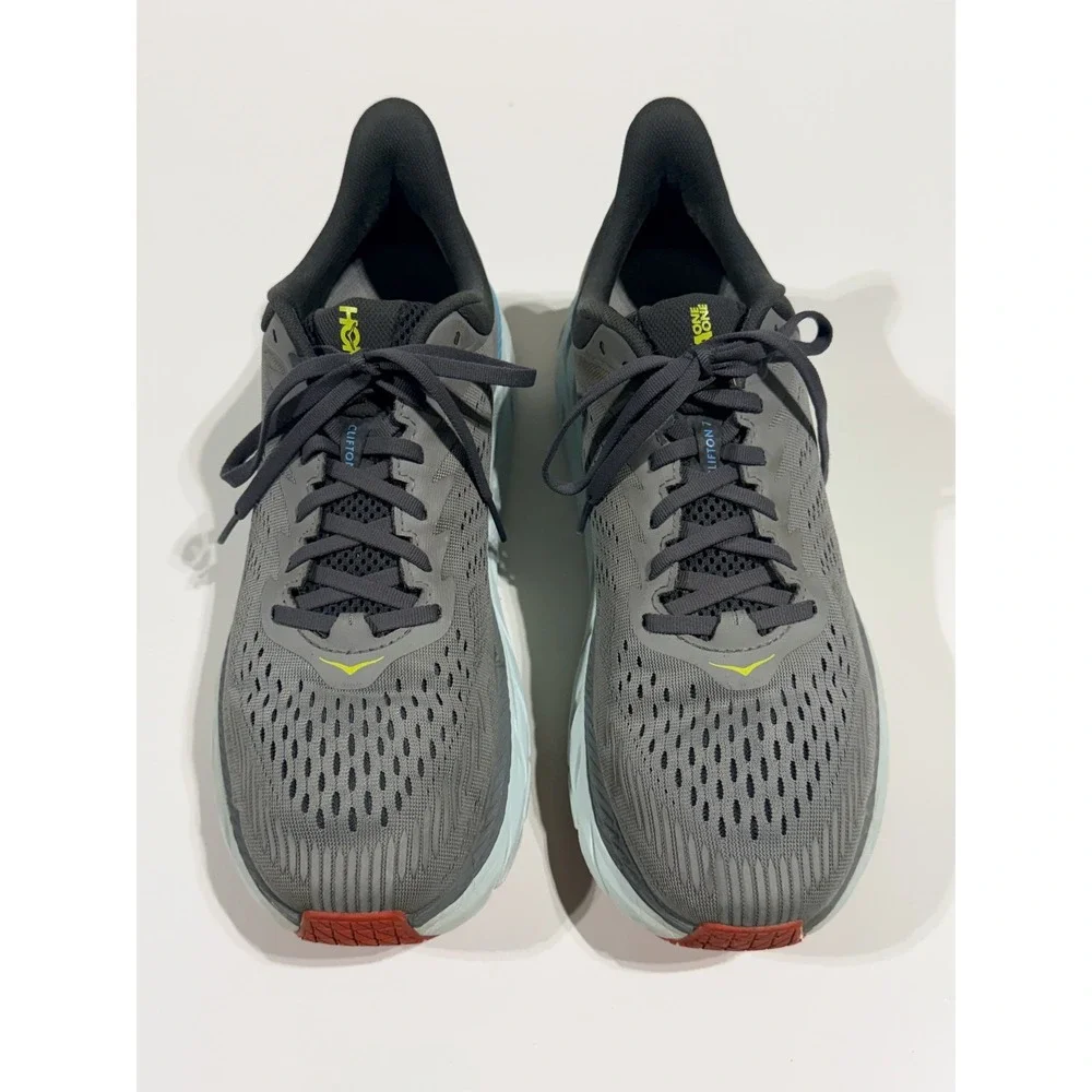 HOKA One One Clifton 7 - Men's Shoes F27220I Running Comfort Athletic Gray- 11.5